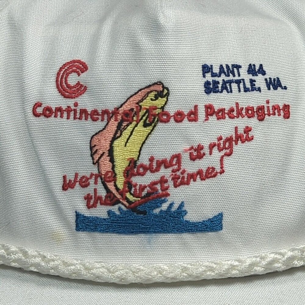 Seattle Washinton Continental Food Vintage‎ Hat Adjustable Ball Cap